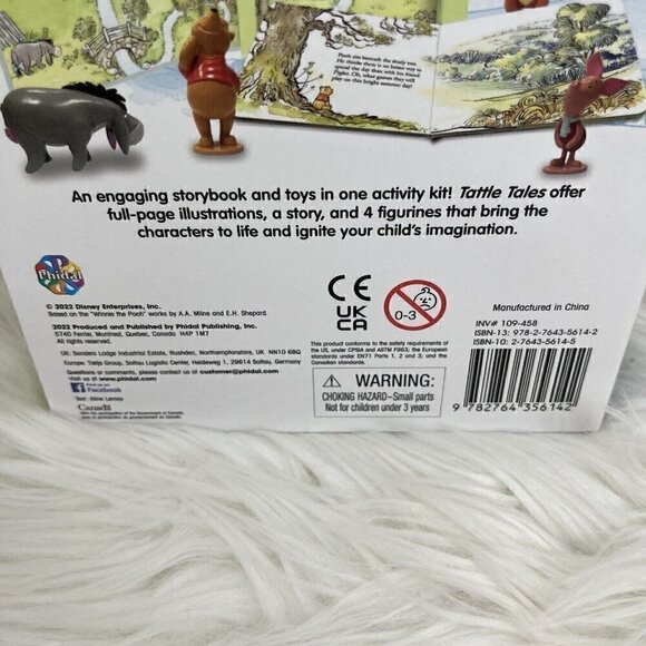 NEW DISNEY Winnie The Pooh Tattle Tales Story Book Set With 4 Figures - Picture 9 of 12